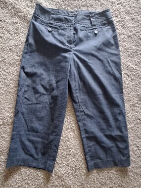 Apt. 9 Maxwell Cropped Capri Pants Size 8 Navy Blue